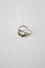 14K White Gold Round Flower Pin