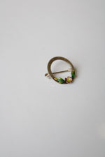14K White Gold Round Flower Pin