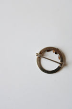 14K White Gold Round Flower Pin