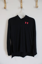 Under Armour Black & Neon Pink Logo Hoodie | Youth XL (18/20)