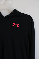 Under Armour Black & Neon Pink Logo Hoodie | Youth XL (18/20)