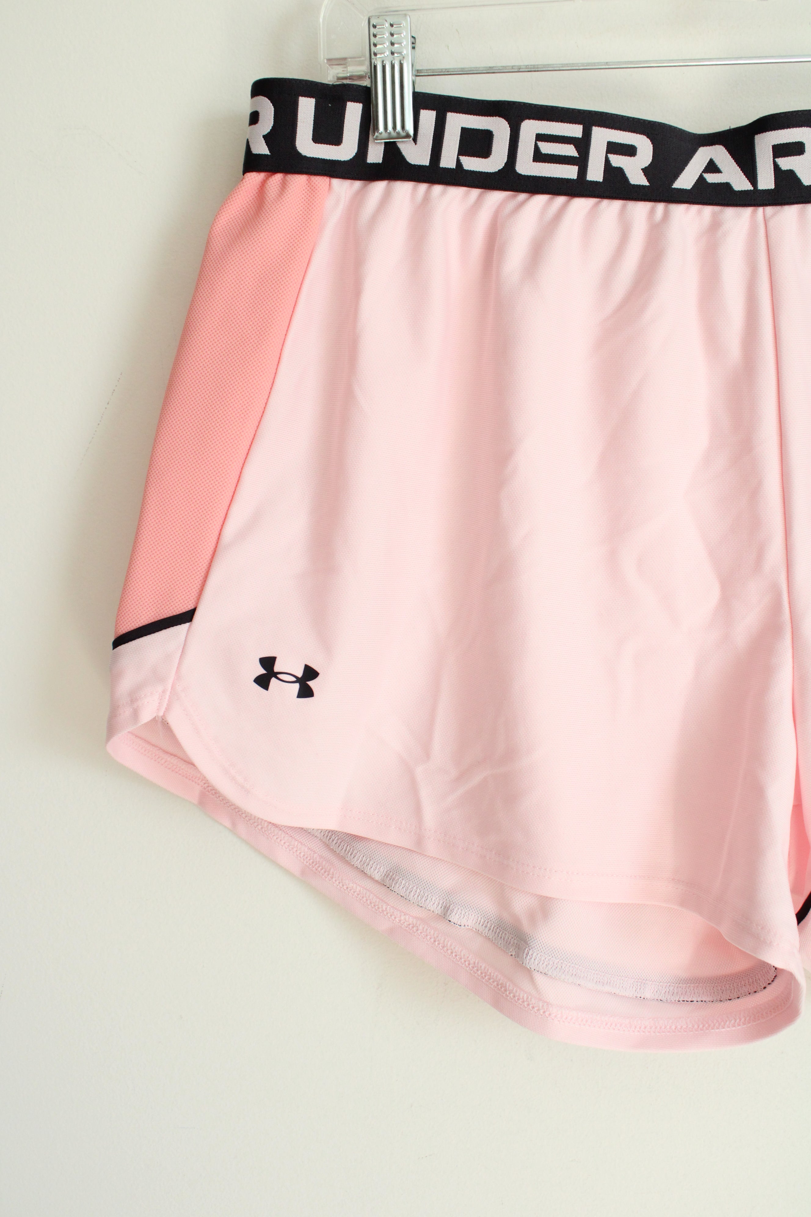 Under Armour Loose Fit Light Pink Athletic Shorts | XL