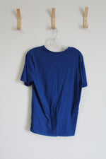 Nike Dri-Fit Athletic Cut Blue Tee | M