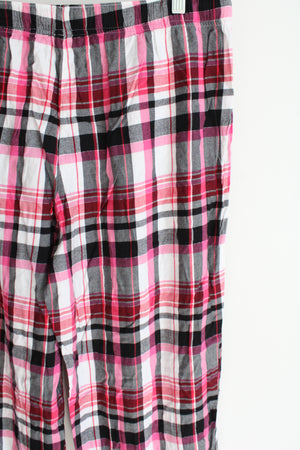 Victoria's Secret Plaid Pink Flannel Pajama Pants | L