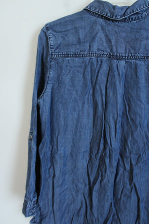 Chico's Chambray Button Down Shirt | 1 (MED/8)