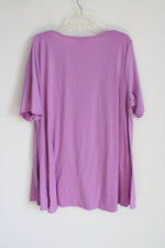 LuLaRoe Purple Scoopneck Tee | 3X