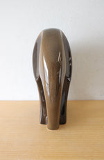 Brown Ceramic Elephant Shelf Decor