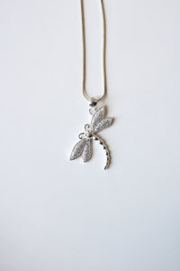 Sterling Silver Dragonfly Pendant Necklace