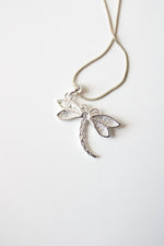 Sterling Silver Dragonfly Pendant Necklace