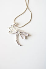 Sterling Silver Dragonfly Pendant Necklace