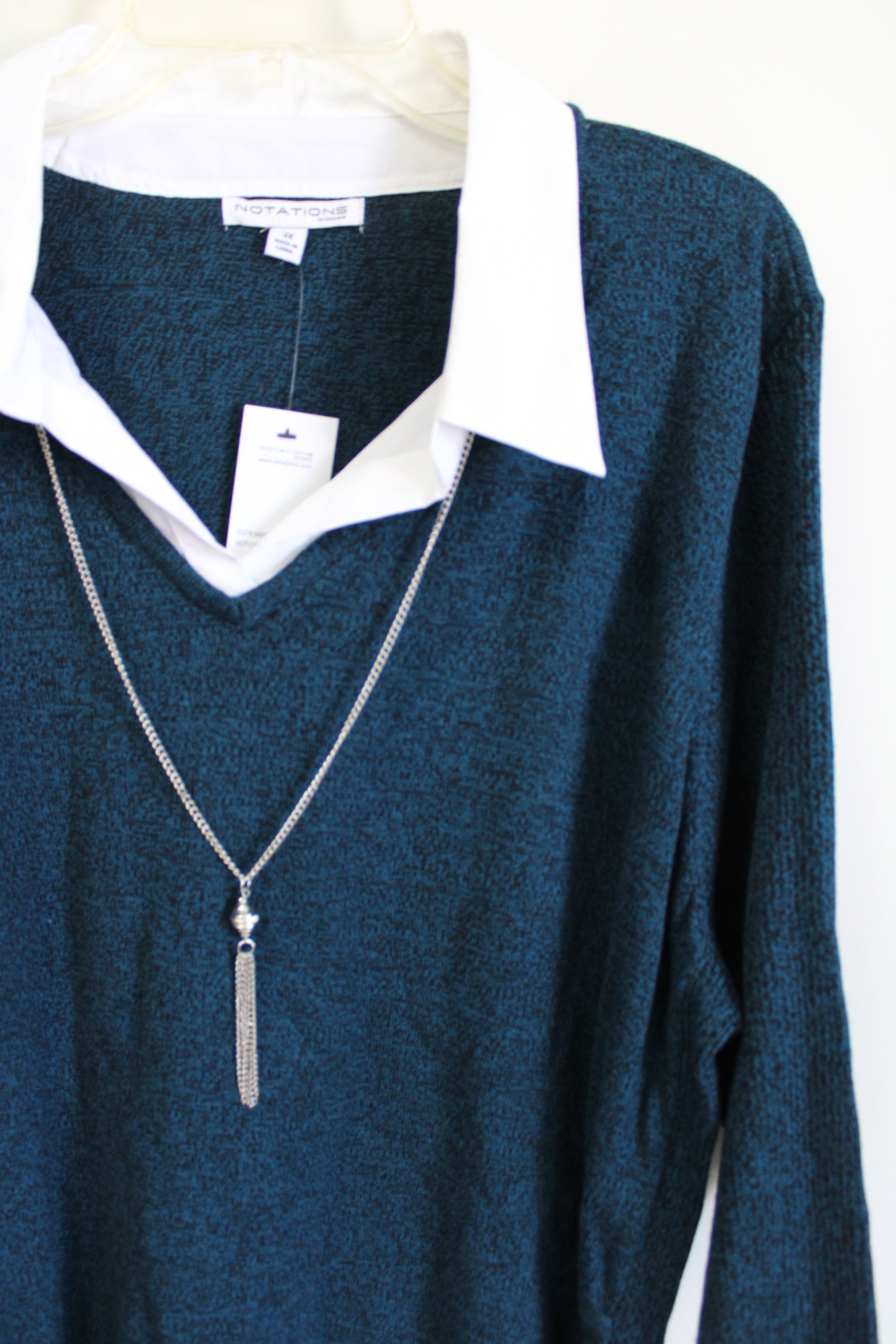 J.Jill Wearever Collection Navy Blue Long Sleeved Shirt