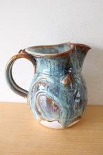 Blue Glazed Pottery Pitcher