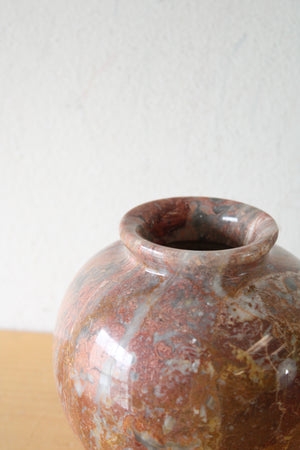 Solid Marble Clay Red Colored Vase