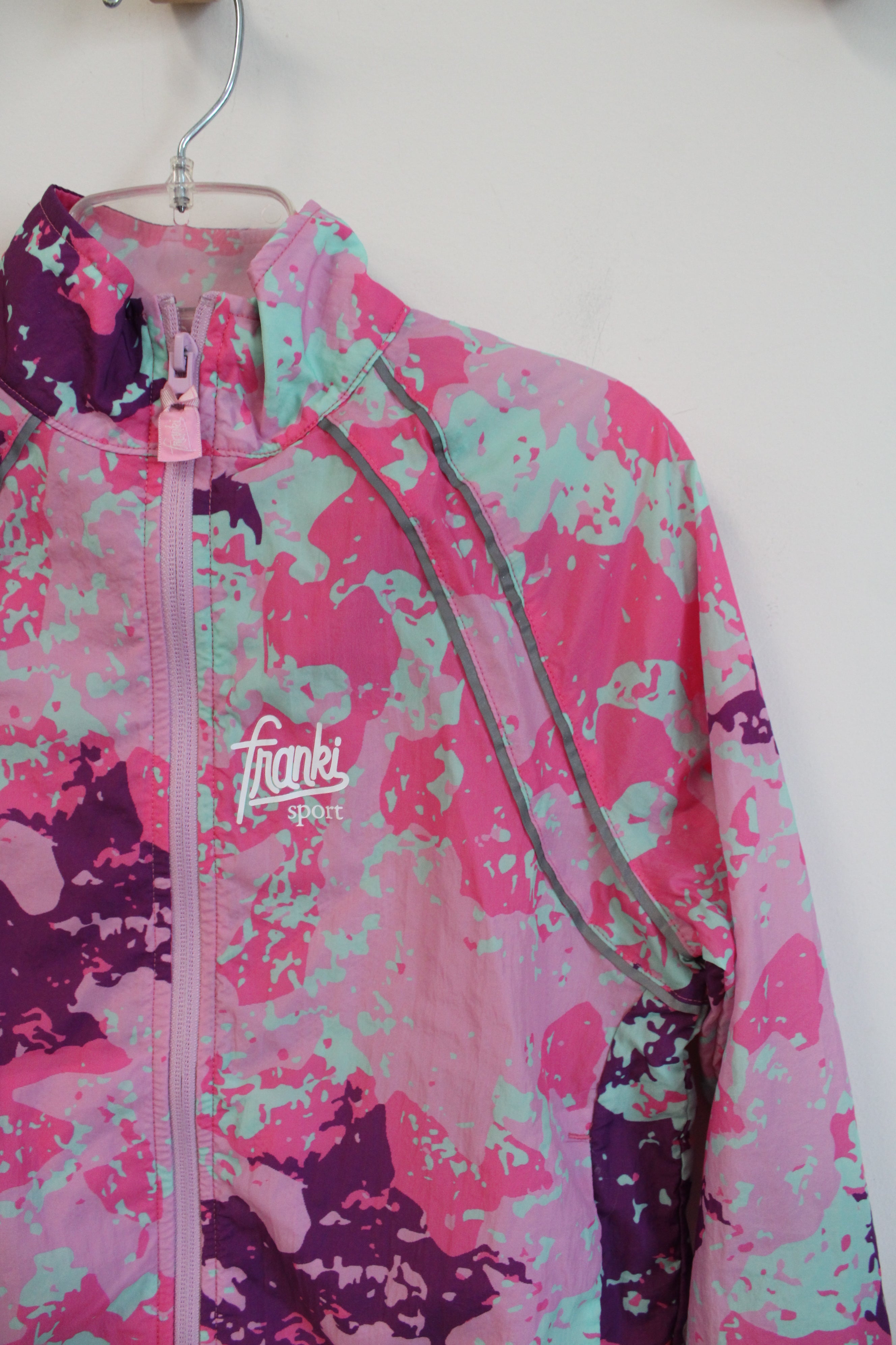 Franki Sport Pink Patterned Lightweight Jacket | Youth 8