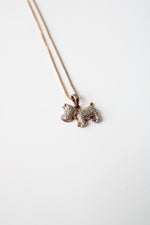 Rose Gold Plated Sterling Silver Scottish Terrier Pendant Necklace