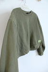 Adidas Green Boxy Sweatshirt | M