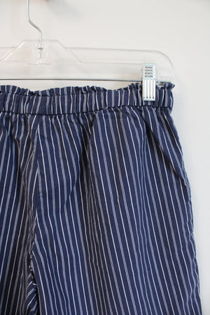 NEW Wonder Nation Blue & White Striped Mid-Thigh Length Shorts | Youth XXL (18)