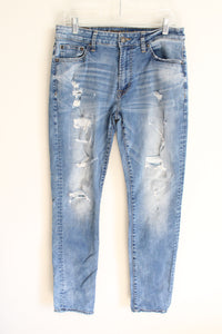 American Eagle Extreme Flex Distressed Light Wash Slim Jeans | 32X32