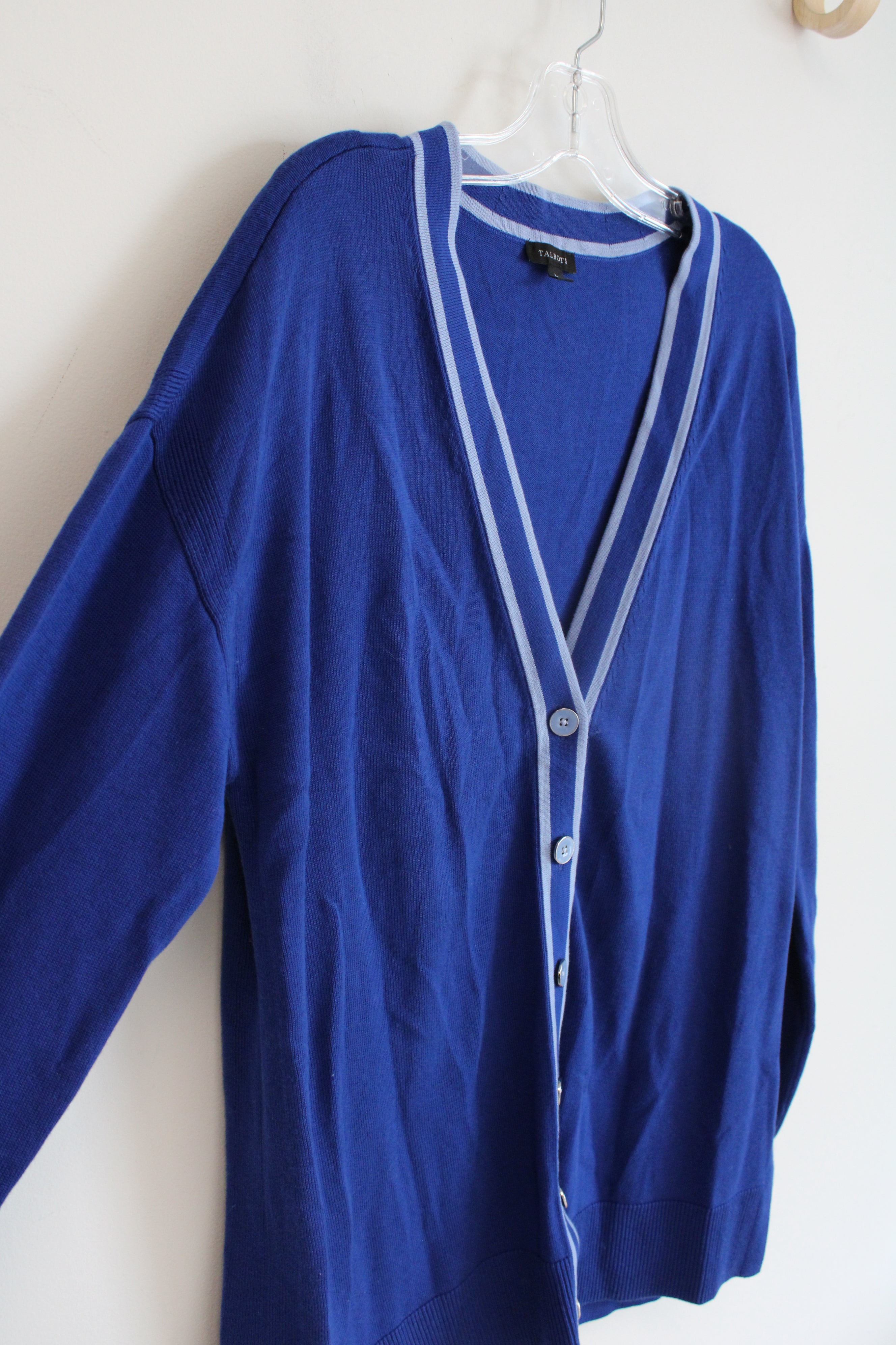 Talbots Blue Button Down Cardigan | L