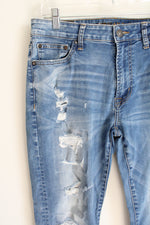 American Eagle Extreme Flex Distressed Light Wash Slim Jeans | 32X32