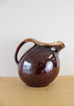 Hull Brown Glazed Tilted Ceramic Pitcher