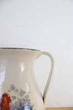 Home & Garden Party Rooster Tan Large Ceramic Pitcher