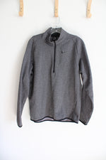 Nike Dri-Fit Gray Pullover 1/4" Zip Sweatshirt | M