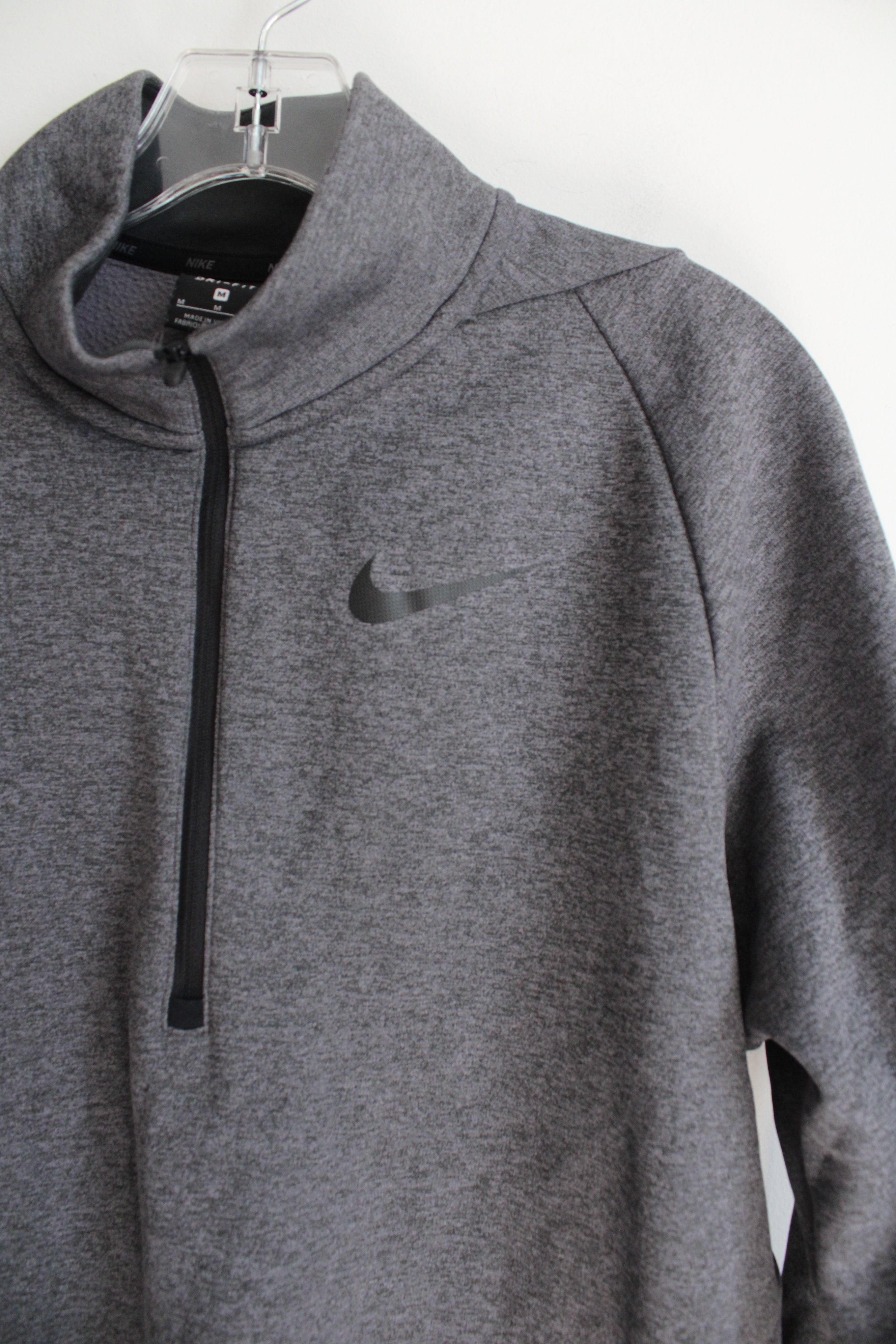 Nike Dri-Fit Gray Pullover 1/4" Zip Sweatshirt | M