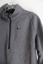 Nike Dri-Fit Gray Pullover 1/4" Zip Sweatshirt | M