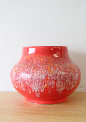 Orange Glazed Pottery Vase