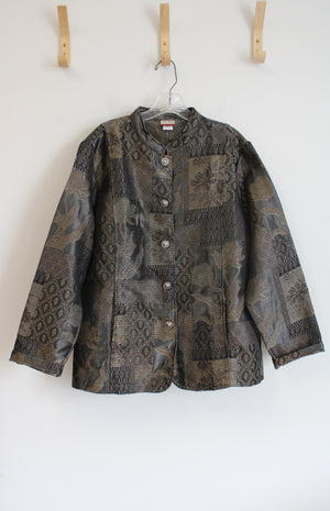 Tudor Court Gray & Brown Patterned Jacket | XL