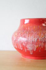 Orange Glazed Pottery Vase