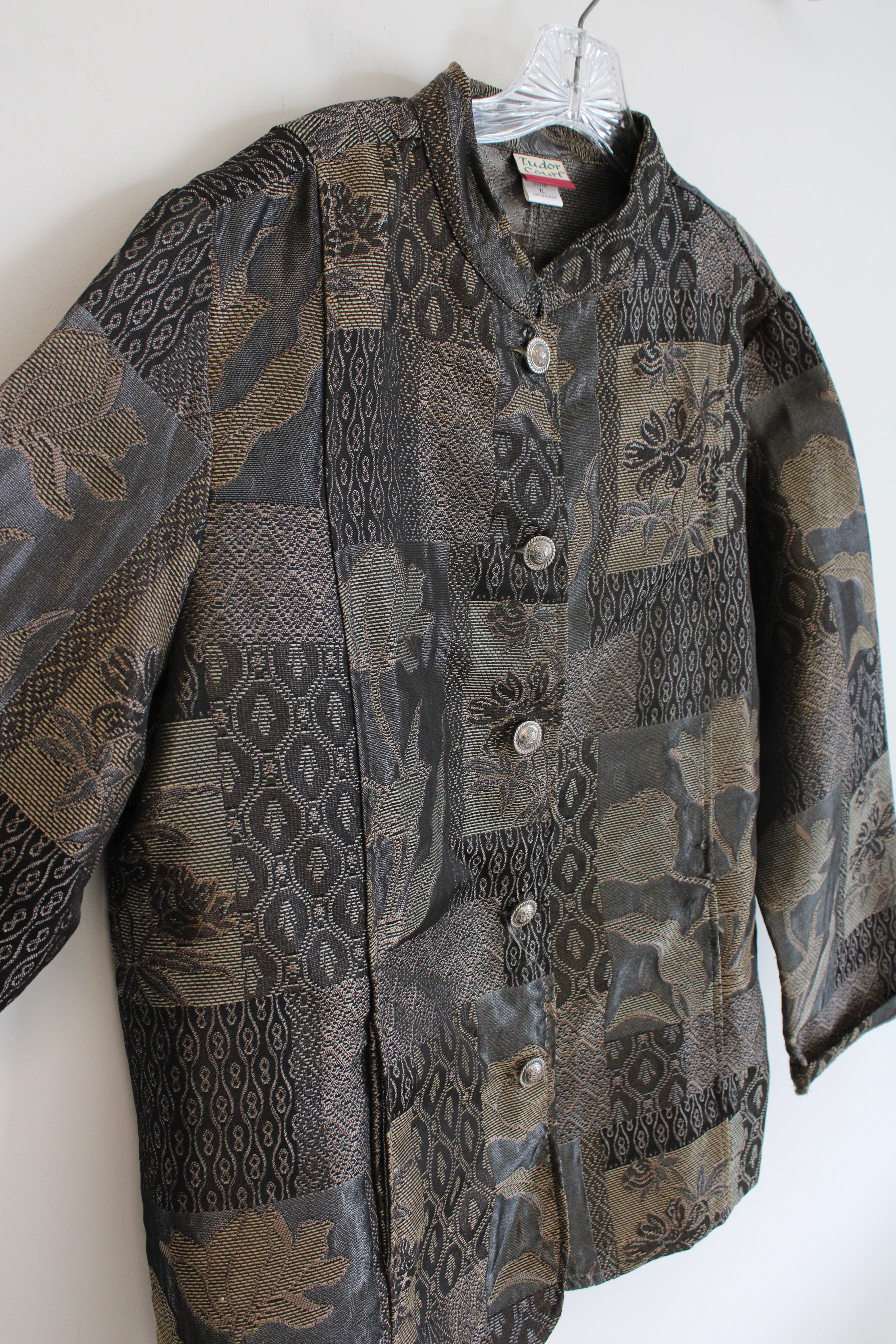 Tudor Court Gray & Brown Patterned Jacket | XL