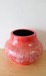 Orange Glazed Pottery Vase