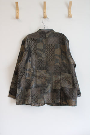 Tudor Court Gray & Brown Patterned Jacket | XL