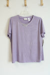 NEW Alfred Dunner Beaded & Sequined Lavendar Top | 1X