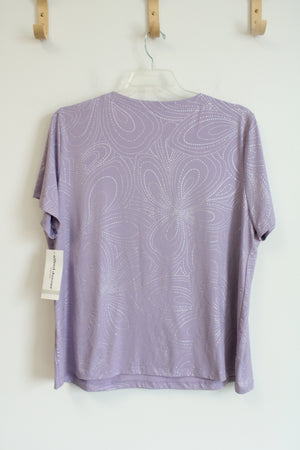 NEW Alfred Dunner Beaded & Sequined Lavendar Top | 1X