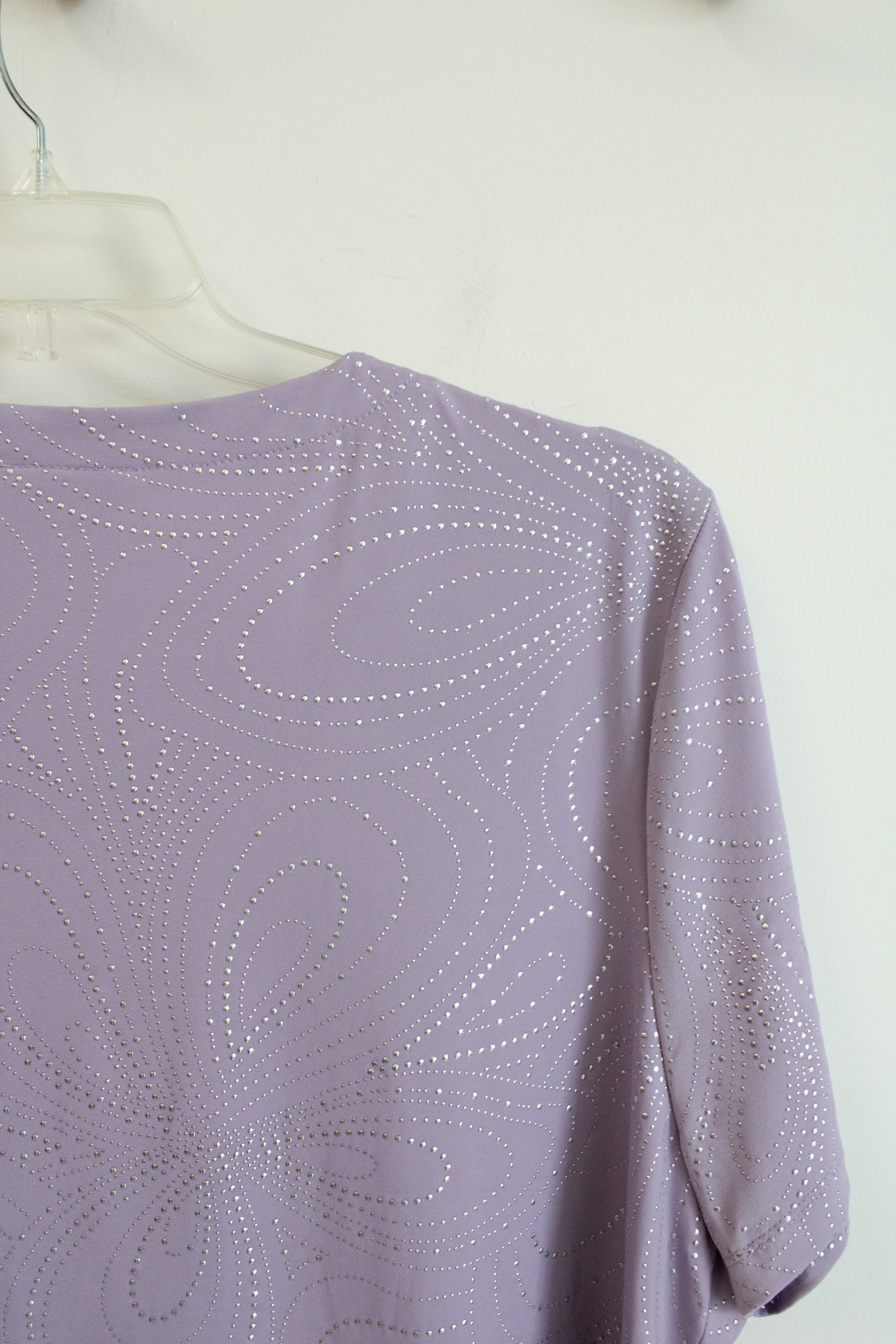 NEW Alfred Dunner Beaded & Sequined Lavendar Top | 1X