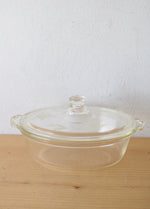 Pyrex Vintage Clear Glass Covered Casserole Dish