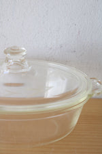 Pyrex Vintage Clear Glass Covered Casserole Dish