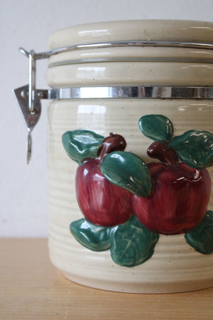 Vintage Ceramic Apple Cannister