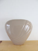 Haegar Vintage Tan Oval Shaped Ceramic Vase