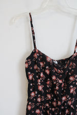 NEW A.U.W Pink & Orange Floral Black Jumpsuit | L