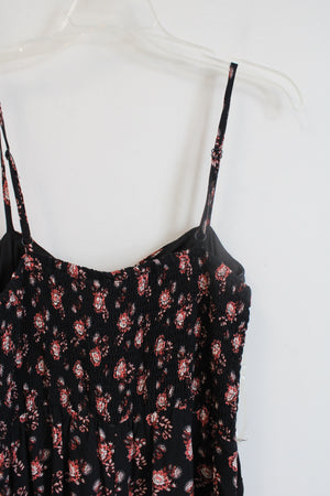 NEW A.U.W Pink & Orange Floral Black Jumpsuit | L