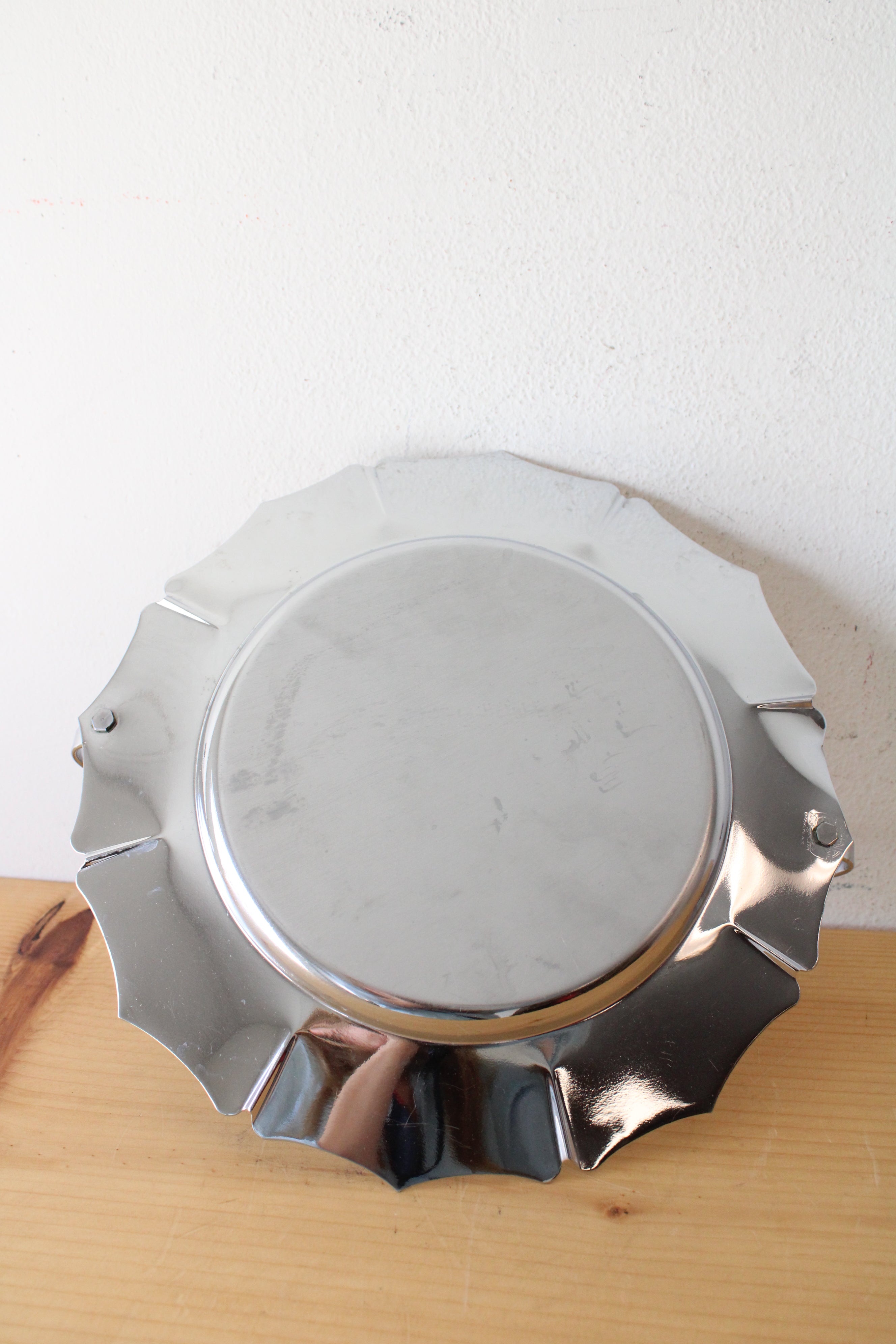 Farber & Shlevin Stainless Steel Handled Serving Plate