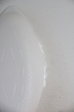 Glasbake Milk White Glass Fish Platter