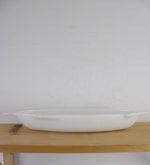 Glasbake Milk White Glass Fish Platter