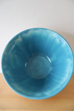 McCoy Large Blue & Pink Striped Ceramic Mixing Bowl