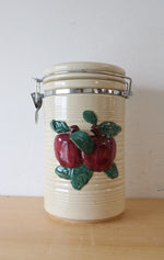 Vintage Tall Ceramic Apple Cannister