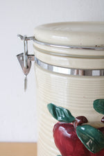 Vintage Tall Ceramic Apple Cannister